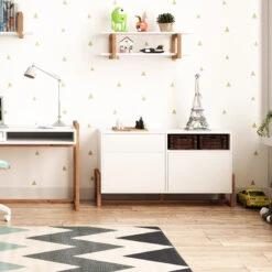 Buffet 1 Tiroir 2 Portes Oslo Blanc -Promos Meubles Boutique buffet 1 tiroir 2 portes oslo blanc 3