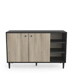 Demeyere Buffet 2 Portes 3 Niches Industriel Arty -Promos Meubles Boutique buffet 2 portes 3 niches industriel arty 2