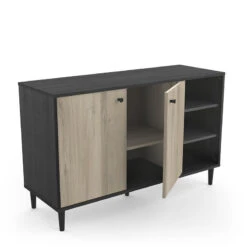 Demeyere Buffet 2 Portes 3 Niches Industriel Arty -Promos Meubles Boutique buffet 2 portes 3 niches industriel arty 3