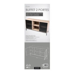 Buffet 2 Portes 2 Niches Soho -Promos Meubles Boutique buffet 2 portes niches soho 3