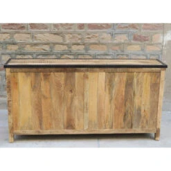 Buffet 4 Portes En Bois Massif Et Métal -Promos Meubles Boutique buffet 4 portes en bois massif et metal 2