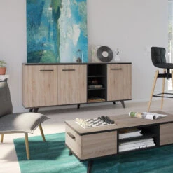 Demeyere Buffet Bas Bruce 3 Portes 3 Niches -Promos Meubles Boutique buffet bas bruce 3 portes 3 niches 6