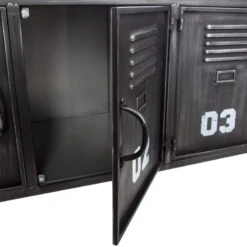 Buffet Bas Sevin Métal 4 Portes Atmosphera -Promos Meubles Boutique buffet bas sevin metal 4 portes atmosphera 4