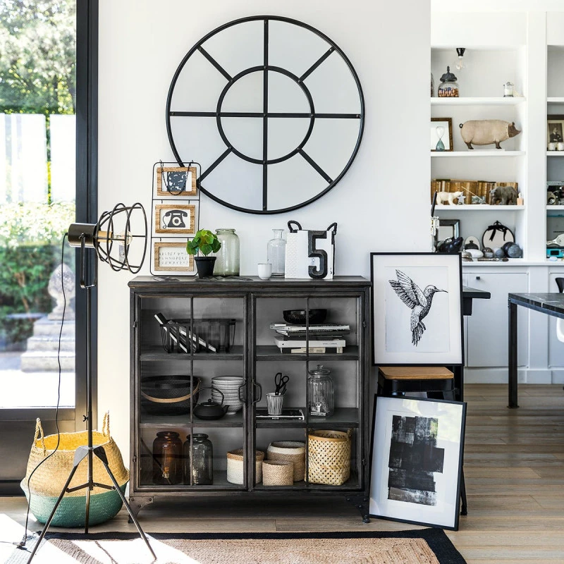 Buffet Broc 2 Portes Métal Noir Atmosphera 4 Buffet Broc 2 Portes Métal Noir Atmosphera – Image 2