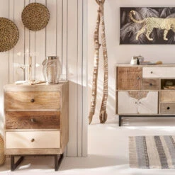 Buffet En Bois De Manguier Koval Nuances Unies Atmosphera -Promos Meubles Boutique buffet en bois manguier koval nuances unies atmosphera 2