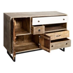 Buffet En Bois De Manguier Koval Nuances Unies Atmosphera -Promos Meubles Boutique buffet en bois manguier koval nuances unies atmosphera 4