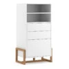 Buffet Haut 2 Tiroirs 1 Porte Oslo Blanc -Promos Meubles Boutique buffet haut 2 tiroirs 1 porte oslo blanc