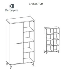 Demeyere Buffet Haut Bruce 1porte 4 Niches -Promos Meubles Boutique buffet haut bruce 1porte 5 niches 4