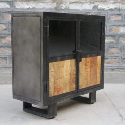 Buffet Métal Et Bois Jodhpur 2 Portes -Promos Meubles Boutique buffet metal et bois jodhpur portes 1