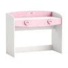 Demeyere Bureau 1 Tiroir Anastasia Rose Et Blanc -Promos Meubles Boutique bureau 1 tiroir mulan rose et blanc