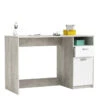 Demeyere Bureau Détroit Béton 1 Porte + 1 Niche + 1 Tiroir -Promos Meubles Boutique bureau detroit blanc beton 1 porte 1 niche 1 tiroir
