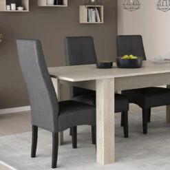 Demeyere Chaise Elite Tissu Gris Foncé -Promos Meubles Boutique chaise elite gris fonce 4