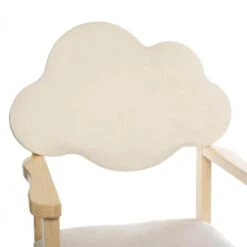 Chaise Enfant Nuage Blanc Pieds Bois Atmosphera -Promos Meubles Boutique chaise enfant nuage blanc pieds bois atmosphera 2