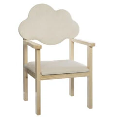 Promos Meubles Boutique 11 Chaise Enfant Nuage Blanc Pieds Bois Atmosphera