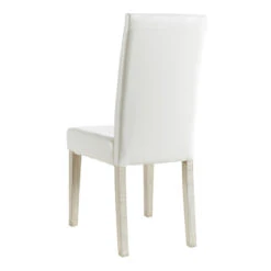 Demeyere Chaise Dossier Haut Blanc PU Guevara -Promos Meubles Boutique chaise ernesto blanc 1 5