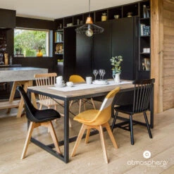 Chaise Salle Manger Baya Noir Atmosphera -Promos Meubles Boutique chaise salle manger baya noir atmosphera 1