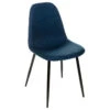Chaise Tissu Et Métal Tyka Bleu Atmosphera -Promos Meubles Boutique chaise tissu et metal tyka bleu atmosphera