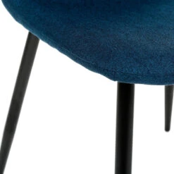 Chaise Tissu Et Métal Tyka Bleu Atmosphera -Promos Meubles Boutique chaise tissu et metal tyka bleu atmosphera 2