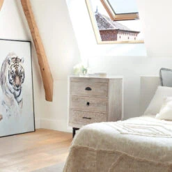 Chevet 3 Tiroirs Bois Blanchi Ajay Atmosphera 11 Chevet 3 Tiroirs Bois Blanchi Ajay Atmosphera -Promos Meubles Boutique chevet 3 tiroirs bois blanchi ajay atmosphera 3