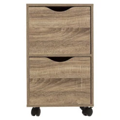 Chiffonnier 2 Tiroirs Sur Roulettes 5Five -Promos Meubles Boutique chiffonnier 2 tiroirs sur roulettes 5five 2