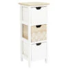 Chiffonnier 3 Tiroirs Chic Naturel Et Blanc -Promos Meubles Boutique chiffonnier 3 tiroirs chic naturel et blanc