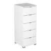 Demeyere Chiffonnier 5 Tiroirs Blanc Perfect -Promos Meubles Boutique chiffonnier 5 tiroirs blanc perfect