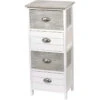 Chiffonnier Bois 4 Tiroirs Bicolores -Promos Meubles Boutique chiffonnier bois 4 tiroirs bicolores