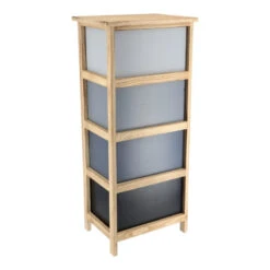 Chiffonnier Grand Modèle 4 Tiroirs Dégradé Gris -Promos Meubles Boutique chiffonnier grand modele 4 tiroirs degrade gris 1 2