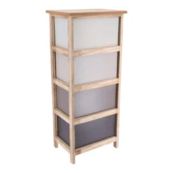 Chiffonnier Grand Modèle 4 Tiroirs Dégradé Taupe -Promos Meubles Boutique chiffonnier grand modele 4 tiroirs degrade taupe 2