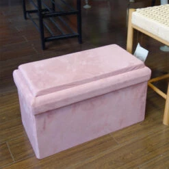 Coffre Banc Pliable Rose Compatible Briques -Promos Meubles Boutique coffre banc pliable rose compatible briques 5