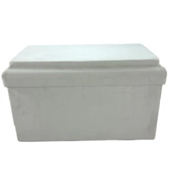 Coffre Blanc Pliable Gris Compatible Briques -Promos Meubles Boutique coffre blanc pliable gris compatible briques 1 3