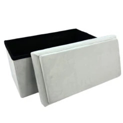 Coffre Blanc Pliable Gris Compatible Briques -Promos Meubles Boutique coffre blanc pliable gris compatible briques 1 5