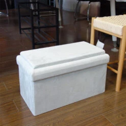 Coffre Blanc Pliable Gris Compatible Briques -Promos Meubles Boutique coffre blanc pliable gris compatible briques 1 6