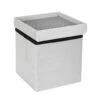 Coffre Pouf Pliable Gris Compatible Briques -Promos Meubles Boutique coffre pouf pliable gris compatible briques
