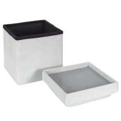 Coffre Pouf Pliable Gris Compatible Briques -Promos Meubles Boutique coffre pouf pliable gris compatible briques 5