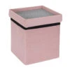Coffre Pouf Pliable Rose Compatible Briques -Promos Meubles Boutique coffre pouf pliable rose compatible briques
