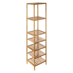 Colonne 7 Niveaux Salle Bain Varia Naturel Bambou -Promos Meubles Boutique colonne 7 niveaux salle bain varia naturel bambou 2