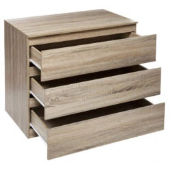 Commode 3 Tiroirs 78 Cm Dolo Naturel 5five -Promos Meubles Boutique commode 3 tiroirs 78 cm naturel 5five 1