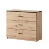 Commode 3 Tiroirs Nantes Noir Et Bois -Promos Meubles Boutique commode 3 tiroirs nantes noir et bois