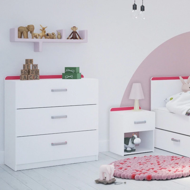 Demeyere Commode 3 Tiroirs Reverso Rose Ou Bleu 5 Demeyere Commode 3 Tiroirs Reverso Rose Ou Bleu â Image 3