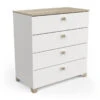 Demeyere Commode 4 Tiroirs Izzy Blanc Et Bois 1 Demeyere Commode 4 Tiroirs Izzy Blanc Et Bois -Promos Meubles Boutique commode 4 tiroirs izzy blanc bois