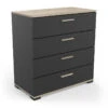 Demeyere Commode 4 Tiroirs Izzy Noir Et Bois 2 Demeyere Commode 4 Tiroirs Izzy Noir Et Bois -Promos Meubles Boutique commode 4 tiroirs izzy noir et bois