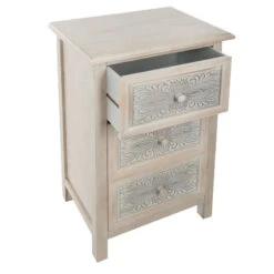Commode Bois 3 Tiroirs Hina Atmosphera -Promos Meubles Boutique commode bois 3 tiroirs hina atmosphera 4