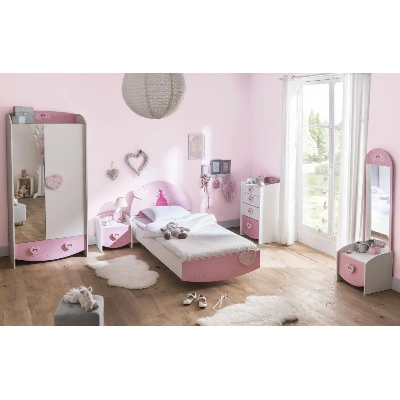 Demeyere Commode Enfant 4 Tiroirs Anastasia Rose Et Blanche 5 Demeyere Commode Enfant 4 Tiroirs Anastasia Rose Et Blanche â Image 3