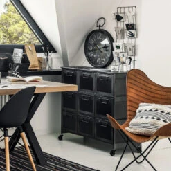 Commode Métal 9 Tiroirs Broc Atmosphera -Promos Meubles Boutique commode metal 9 tiroirs zaret atmosphera 2