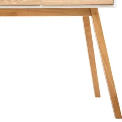 Console Sur Pieds Bois Elva Blanc Atmosphera -Promos Meubles Boutique console sur pieds bois elva blanc atmosphera 3