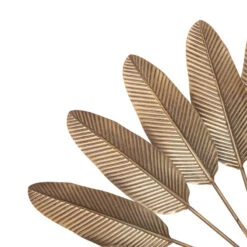 Déco Murale Métal 112x74 Feuilles Dorées Atmosphera -Promos Meubles Boutique deco murale metal 112x74 feuilles dorees atmosphera 2