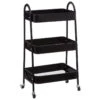 Desserte 3 Niveaux à Roulettes Métal Noir 5Five 1 Desserte 3 Niveaux à Roulettes Métal Noir 5Five -Promos Meubles Boutique desserte 3 niveaux a roulettes metal noir 5five