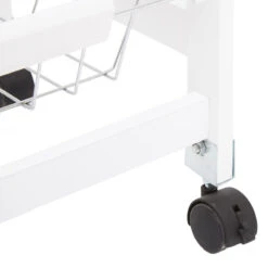 ATMOSPHERA Desserte De Cuisine Verre Blanc Modèle GUSTAF -Promos Meubles Boutique desserte de cuisine verre blanc modele gustaf 3