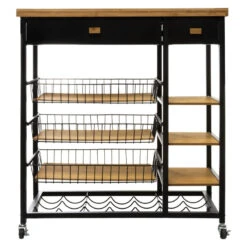 Desserte En Bambou Et Métal Nera 5five -Promos Meubles Boutique desserte en bambou et metal nera 5five 6